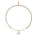 Freundschaftsarmband mit Letter Charm, 14 Karat Rosegold mit Diamanten
