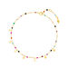 Fu�kette Rainbow, 18 K Gelbgold vergoldet, Multi Gems