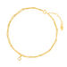 Fusskette Two Chains, 18 K Gelbgold vergoldet
