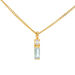 Halskette Glamour, Blue/White Topas, 18 K Gelbgold vergoldet Bild 2