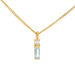Halskette Glamour, Blue/White Topas, 18 Karat Gelbgold vergoldet Bild 2