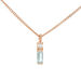 Halskette Glamour, Blue/White Topas, 18 Karat Rosegold vergoldet Bild 2