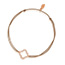 Glckarmband Kleeblatt mit Diamanten, 18 K Rosegold, Beige