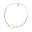 Glcksarmbndchen Circle Zirkonia, Gelbgold vergoldet, Grau