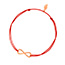Glcksarmbndchen Infinity, Rosgold vergoldet, Rot