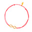 Gl�cksarmb�ndchen Infinity Zirkonia, Gelbgold vergoldet, Koralle
