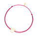Glcksarmband Engel, 18K Gelbgold vergoldet, Fuchsia