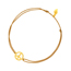 Glcksarmband PEACE, 18 K Gelbgold vegoldet, Beige