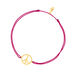 Glcksarmband PEACE, 18 K Gelbgold vegoldet, Fuchsia