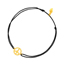 Glcksarmband PEACE, 18 K Gelbgold vegoldet, Schwarz