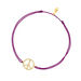 Glcksarmband PEACE mit Zirkonia, 18 K Gelbgold vegoldet, Bordeaux