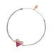 Glcksarmband Pink Valentine, 18 K Rosegold vergoldet, Grau