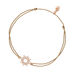 Glcksarmband SPARKLING SUN, 18 K Rosegold vergoldet, Beige