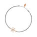 Glcksarmband Snowflake, 18 K Rosegold vergoldet, Grau