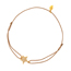 Glcksarmband Stern, Silber vergoldet, Zirkonia, Beige