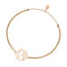 Glcksarmband Weltkugel, 18 K Rosegold vergoldet, Beige