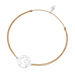 Glcksarmband Weltkugel, 925 Sterlingsilber, rhodiniert, Beige