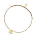 Glcksbndchen Best Friend, 18 K Gelbgold vergoldet, Beige