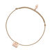 Glcksbndchen Best Friend, 18 K Rosegold vergoldet, Beige