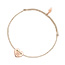 Glcksbndchen Best Mum, 18 K Rosegold vergoldet, Beige