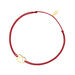 Glcksbndchen Brezn, 18 K Gelbgold vergoldet, Rot