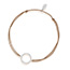 Glcksbndchen Circle mit Diamanten, 18 K Weigold, Beige