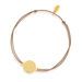 Glcksbndchen Disc CLOVER, 14K Gelbgold, Beige