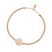 Glcksbndchen Disc CLOVER, Rosgold vergoldet, Beige