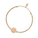 Glcksbndchen Disc HEART, Rosgold vergoldet, beige