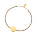 Glcksbndchen Disc STAR, Gelbgold vergoldet, Beige