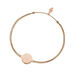 Glcksbndchen Disc STAR, Rosgold vergoldet, Beige