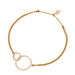 Glcksbndchen Eternity Circle, 18 K Rosegold vergoldet, Beige