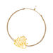 Glcksbndchen Ethno, 18 K Gelbgold vergoldet, Beige