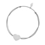 Glcksbndchen Heart-Disc, matt, Silber, grau