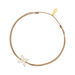 Glcksbndchen Leaf Flower, 18 K Gelbgold vergoldet, Beige