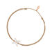 Glcksbndchen Leaf Flower, 18 K Rosegold vergoldet, Beige