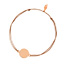 Glcksbndchen Plate, 14 K Rosegold, Beige