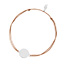 Glcksbndchen Plate, 14 K Weigold, Beige