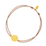 Glcksbndchen Slices, 18 K Gelbgold vergoldet, Beige