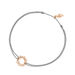 Glcksbndchen Sun Flower, 18 K Rosegold vergoldet, Grau