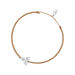 Glcksbndchen Triple Zirkonia, 925 Sterlingsilber, Beige