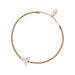 Glcksbndchen Triple Zirkonia,18 K Rosegold vergoldet, Beige