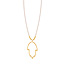Glckshalskettchen Fatima's Hand, 18 K Gelbgold vergoldet, Beige