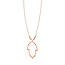 Glckshalskettchen Fatima's Hand, 18 K Rosegold, Beige