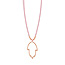 Glckshalskettchen Fatima's Hand, 18 K Rosegold, Rot