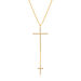 Halskette 2 Kreuze mit Diamanten, 18 Karat Gelbgold
