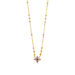 Halskette BLOOM, Amethyst/Rhodolith, 18 Karat Gelbgold vergoldet