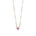 Halskette BLOOM, Amethyst/Rhodolith, 18 Karat Rosegold vergoldet
