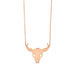 Halskette BULL SKULL, 18 Karat Rosegold vergoldet