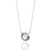 Halskette Blauer Topas, 14 Karat Weigold